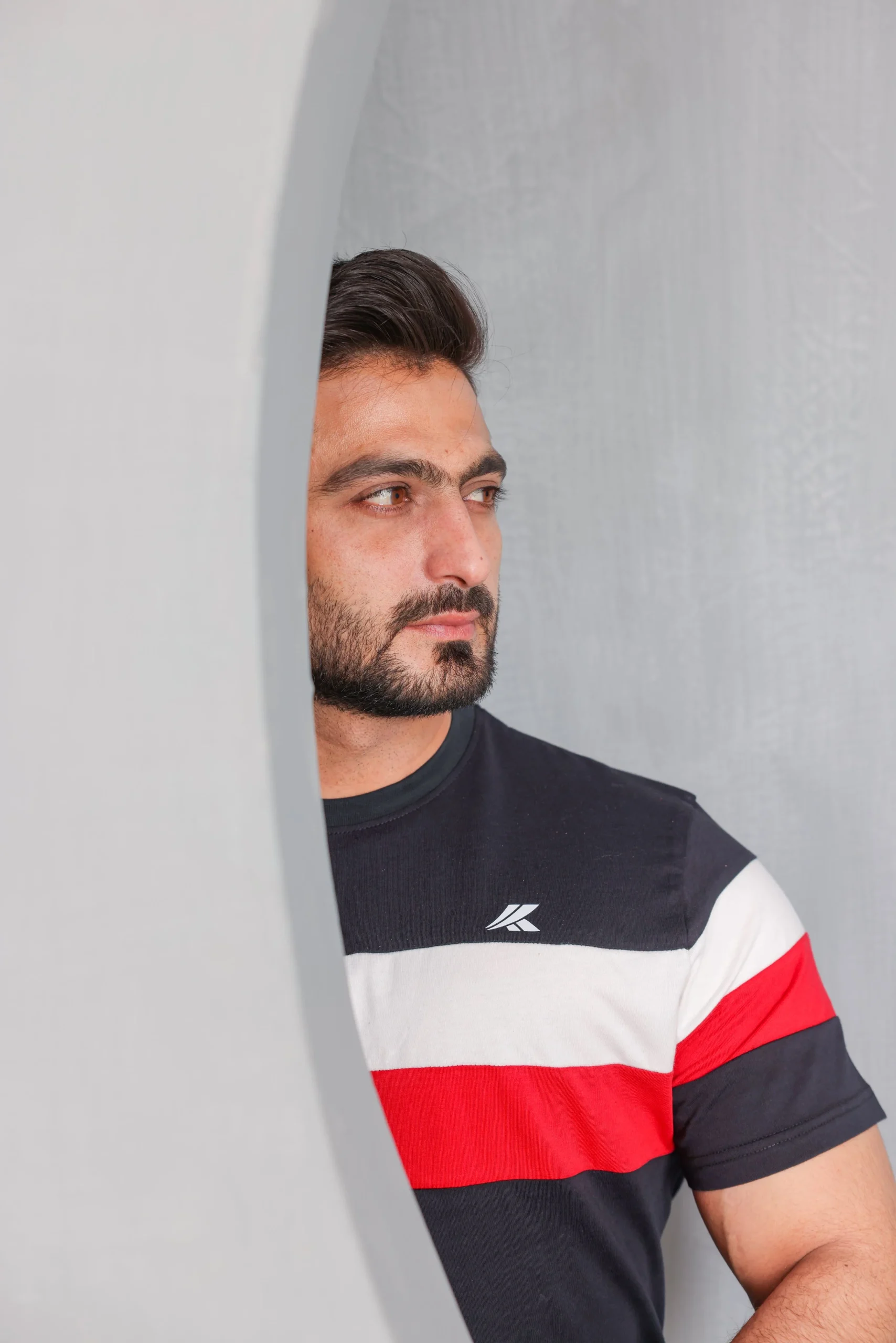 Cut And Sew Stripes T-Shirt - Image 7