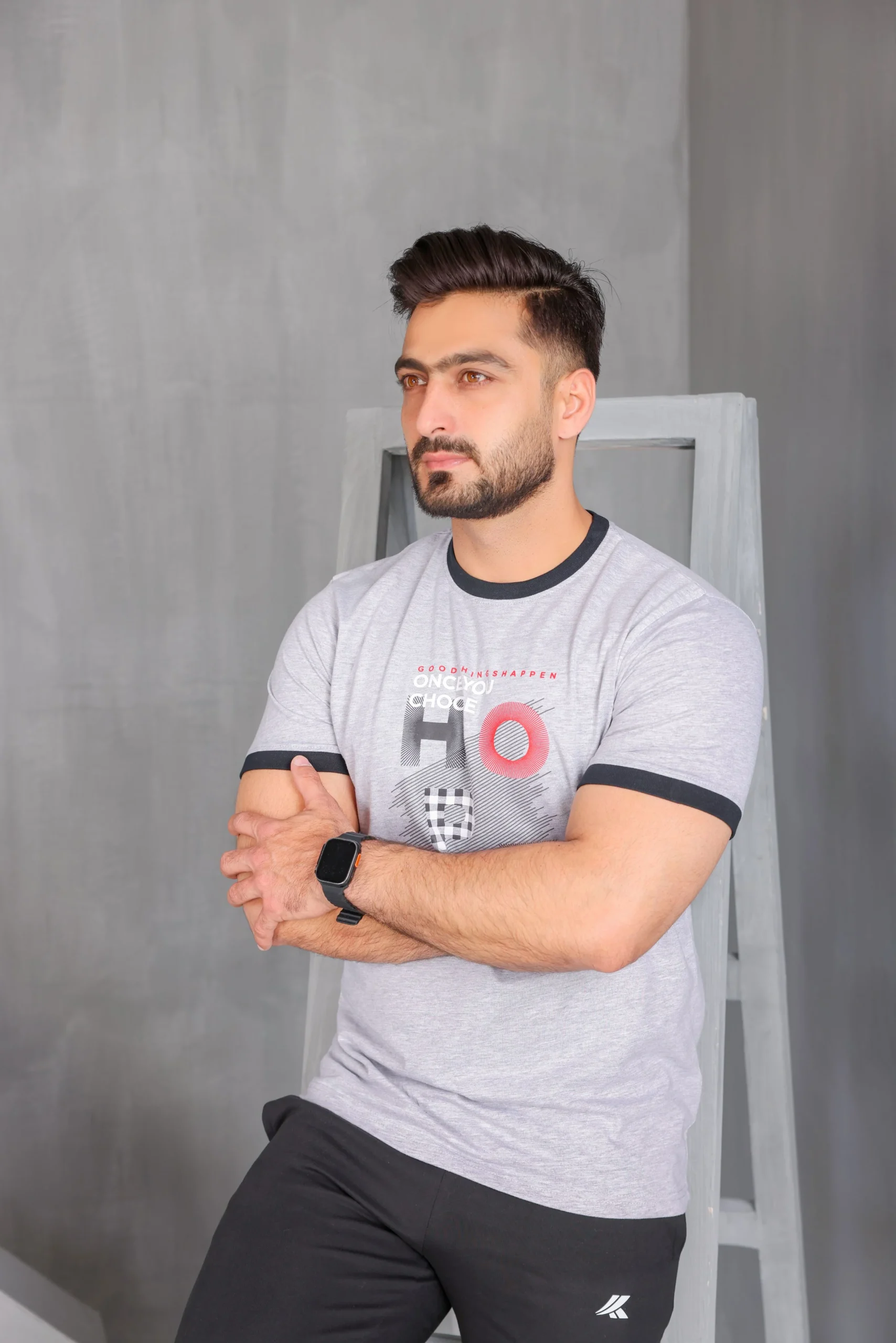 Grey Hope Printed T-Shirt - Image 7