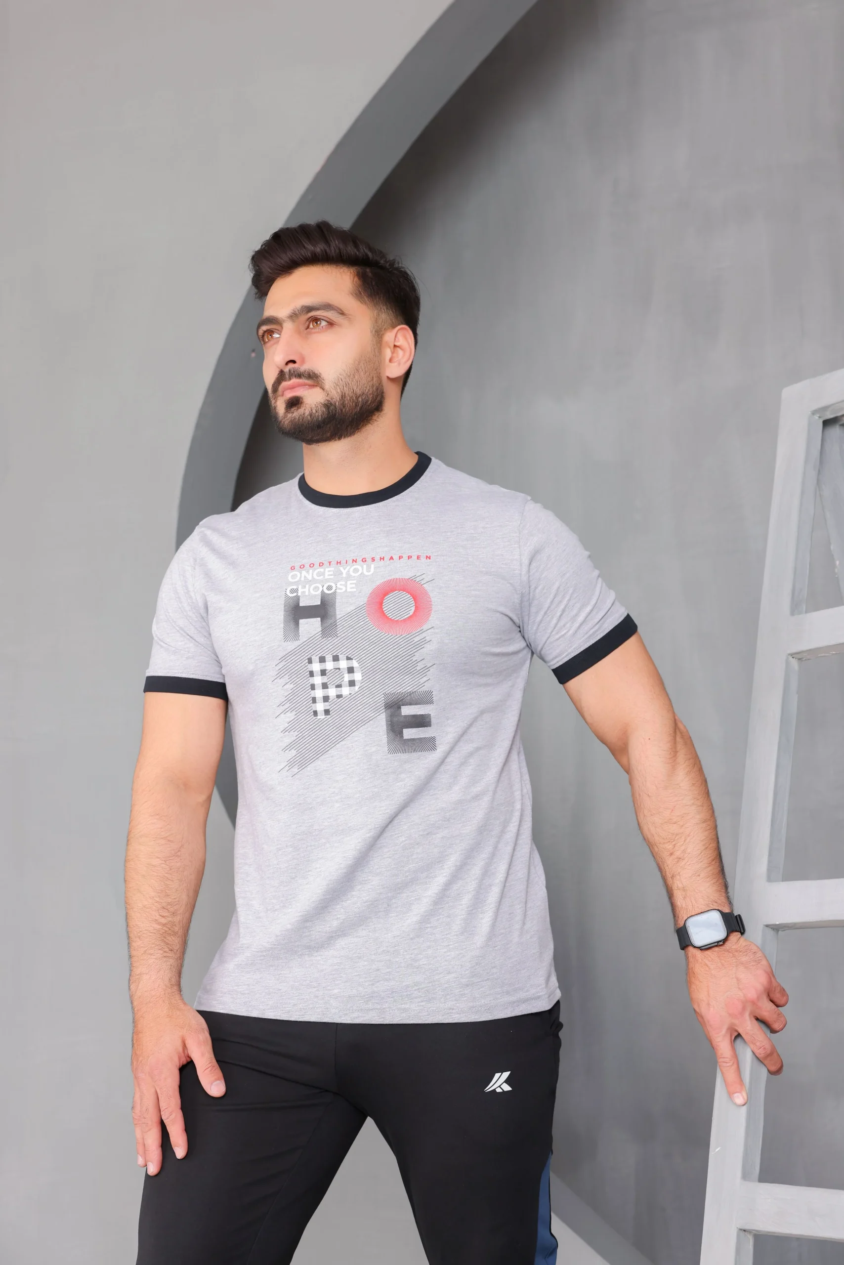 Grey Hope Printed T-Shirt - Image 6