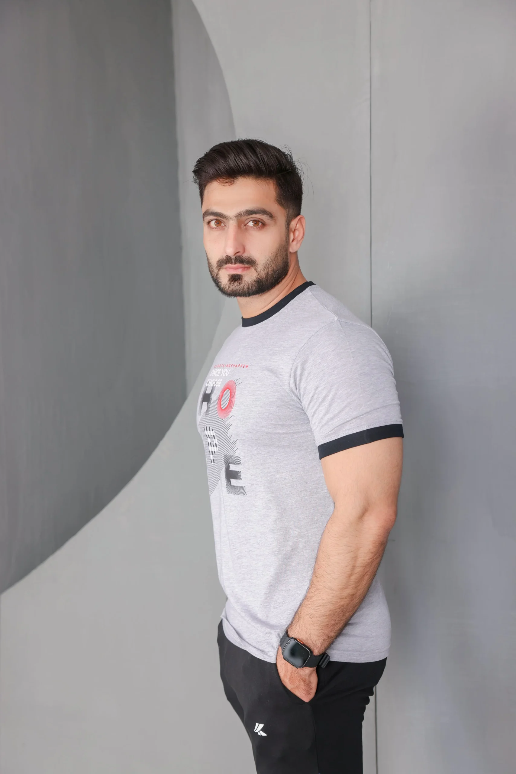 Grey Hope Printed T-Shirt - Image 5